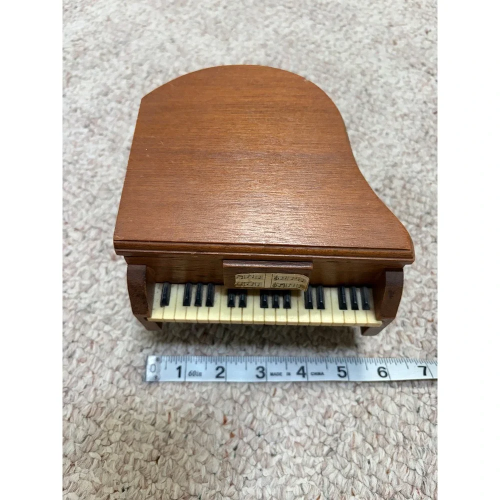 Vintage Himark Wood Grand Piano Coaster Set Miniature Music Novelty Barware 4pc